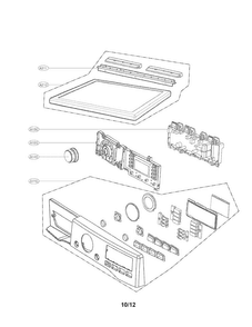 Control Panel And Plate Assembly Parts Diagram and Parts List for DLEX4070V  LG Dryer