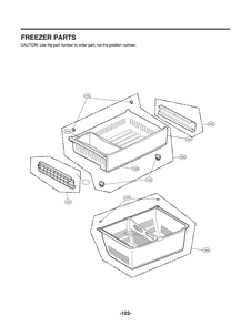 Freezer Parts Diagram and Parts List for GR-J288NMXM AMTCNA0 LG Refrigerator