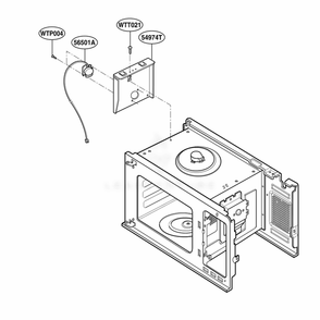 Sensor Parts Diagram and Parts List for KCMS185JBT AB6EKAD LG Wall Oven