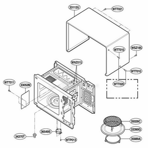 Oven Cavity Parts Diagram and Parts List for JMC9158AAQ ABSEJEN LG Wall Oven
