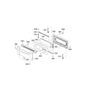 Upper Door Diagram and Parts List for LDG3017ST 00 LG Range