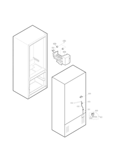 Ice Maker Parts Diagram and Parts List for LFC23760ST 01 LG Refrigerator
