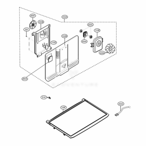 Freezer Parts Diagram and Parts List for 78039 AWBCSE3 LG Refrigerator