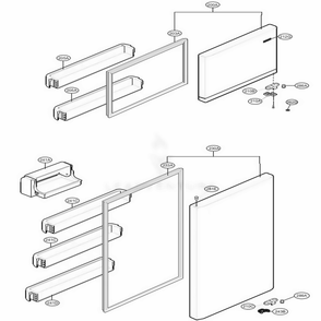 Door Parts Diagram and Parts List for LTCS24223W ASWCNA3 LG Refrigerator