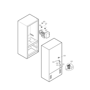 Ice And Water Diagram and Parts List for LBC22520ST 00 LG Refrigerator