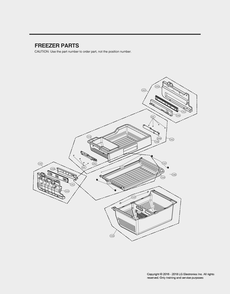 Freezer Parts Diagram and Parts List for GR-L268LMJM AMTCNA0 LG Refrigerator