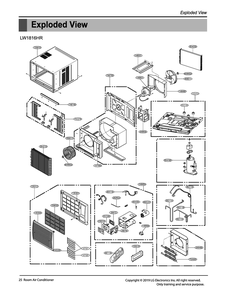 Diagram 1 Diagram and Parts List for W4NX18NNGFF AT3AHDP LG Air Conditioner