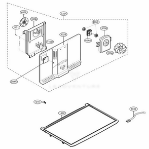 Part Location Diagram of AEB75144905 LG GRILLE ASSEMBLY,FAN