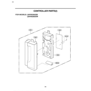 Section 3 Diagram and Parts List for LMVM2055SB ABKELGA LG Microwave Oven Combo