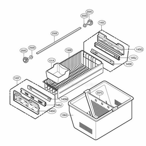 Freezer Parts Diagram and Parts List for 77712 ASWCSER LG Refrigerator