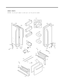 Door Parts Diagram and Parts List for GC-L258VQSD ASWCNA5 LG Refrigerator