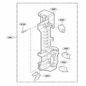 Latch Board Parts Diagram and Parts List for 80882 AW2ESEA LG Microwave
