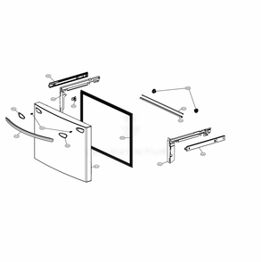 Door Parts 3 Diagram and Parts List for LRFXC2406S ASTCNA1 LG Refrigerator