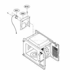 Sensor Parts Diagram and Parts List for UPRM3010ST CSBESGN LG Range