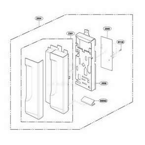 Controller Parts Diagram and Parts List for LMVM2075ST AS2ELGA LG Microwave