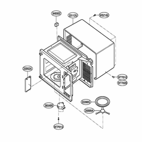 Oven Cavity Parts Diagram and Parts List for MA1720B KBKEGSE LG Wall Oven