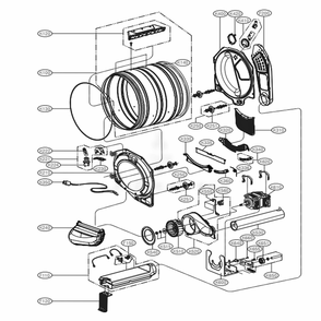 Part Location Diagram of ADQ56656403 LG Lint Filter Assembly