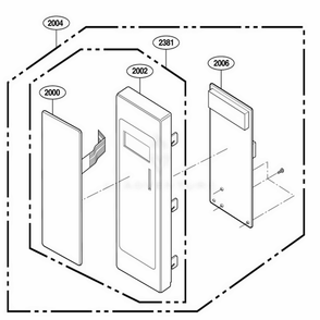 Control Panel Parts Diagram and Parts List for AMC7159TAB AB1EAMA LG Wall Oven