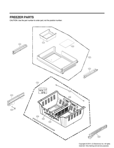 Freezer Parts Diagram and Parts List for GR-J30GMKYM ASBCNA2 LG Refrigerator