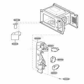 Latch Board Parts Diagram and Parts List for MA7542B01 CB1EGSE LG Range