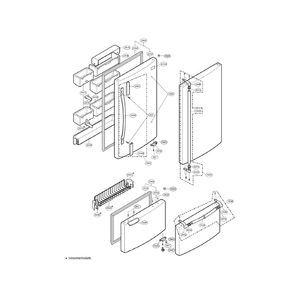 Door Diagram and Parts List for LRBN20520BQ  LG Refrigerator