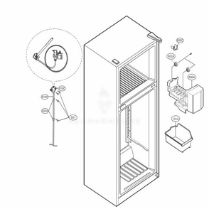Ice Maker Parts Diagram and Parts List for LTCS24223D ASBCNA1 LG Refrigerator