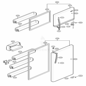 Door Parts Diagram and Parts List for 78032 ASWCSE3 LG Refrigerator