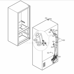 Valve And Water Tube Parts Diagram and Parts List for LFX25973ST ASTCNA4 LG Refrigerator