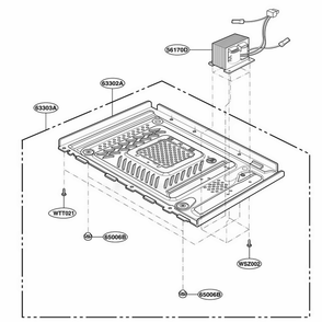 Base Plate Parts Diagram and Parts List for MA745W CWHEGSE LG Range
