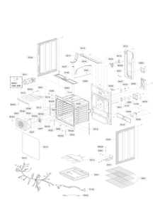 Cavity Parts Diagram and Parts List for LRE3083ST  LG Range