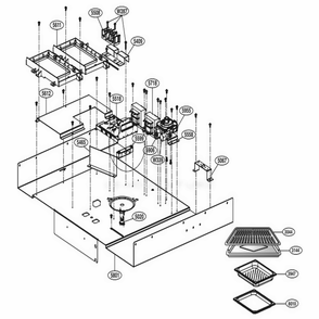 Rear Plate Diagram and Parts List for SKSDR360SIS ASTLSGN LG Range