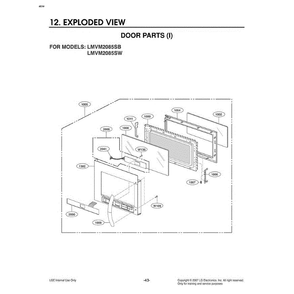 Section 7 Diagram and Parts List for LMVM2085SB ABKELGA LG Microwave Oven Combo