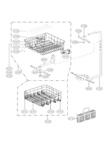 Rack Assembly Parts Diagram and Parts List for LDS5040WW  LG Dishwasher