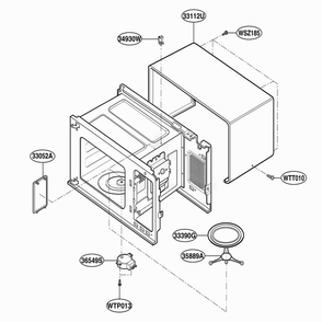 Part Location Diagram of 5889W1A005D LG TURNTABLE ASSEMBLY