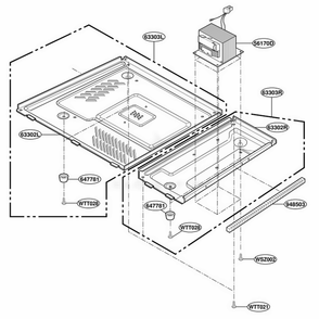 Base Plate Parts Diagram and Parts List for JE1340WC AMWEGEU LG Range