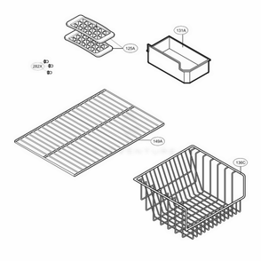 Freezer Parts Diagram and Parts List for 65214 ABICSEF LG Refrigerator