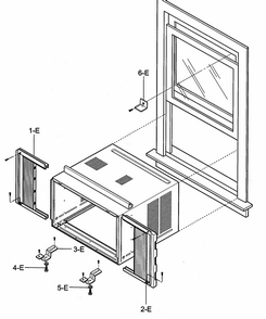 Installation Kit Assy Diagram and Parts List for 58072089200  Kenmore Air Conditioner