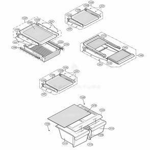 Refrigerator Parts Diagram and Parts List for 69919 AWB3SER LG Refrigerator