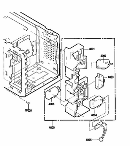 Latch Board Diagram and Parts List for 7218954690  Kenmore Microwave