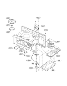 Interior Parts Diagram and Parts List for MV1501BQ  LG Microwave
