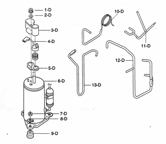 Compressor Parts Diagram and Parts List for 58075050500  Kenmore Air Conditioner