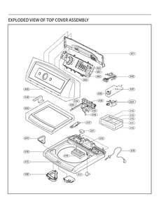 Top Cover Assembly Diagram and Parts List for T1743ADFP ABWEPUS LG Washer