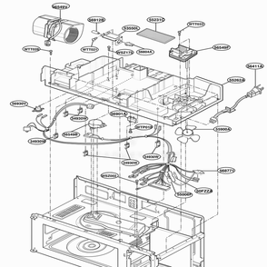 Interior Parts 2 Diagram and Parts List for MH7130XEB3 B3EWRP LG Range