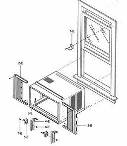 Installation Kit Assy Diagram and Parts List for 58075180500  Kenmore Air Conditioner