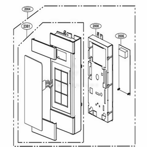 Controller Parts Diagram and Parts List for LMV1764ST CS3ELGA LG Range