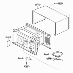 Oven Cavity Parts Diagram and Parts List for JES739WD KMWEGEU LG Wall Oven