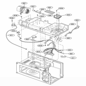 Interior Parts 2 Diagram and Parts List for 62772 AWHESEA LG Range