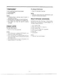 Operating Instructions Page 3 Diagram and Parts List for MH-1355M  LG Microwave