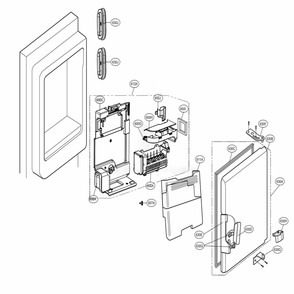 Ice Maker And Ice Bin Parts Diagram and Parts List for 74307 ASBCSE0 LG Refrigerator