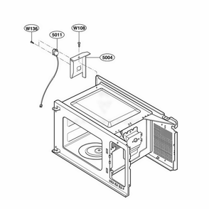 Sensor Parts Diagram and Parts List for 62342203 CW1ESEA LG Range
